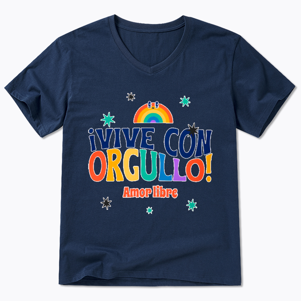 !Vive Con Orgullo! Amor Libre V-Neck Classic T-Shirt