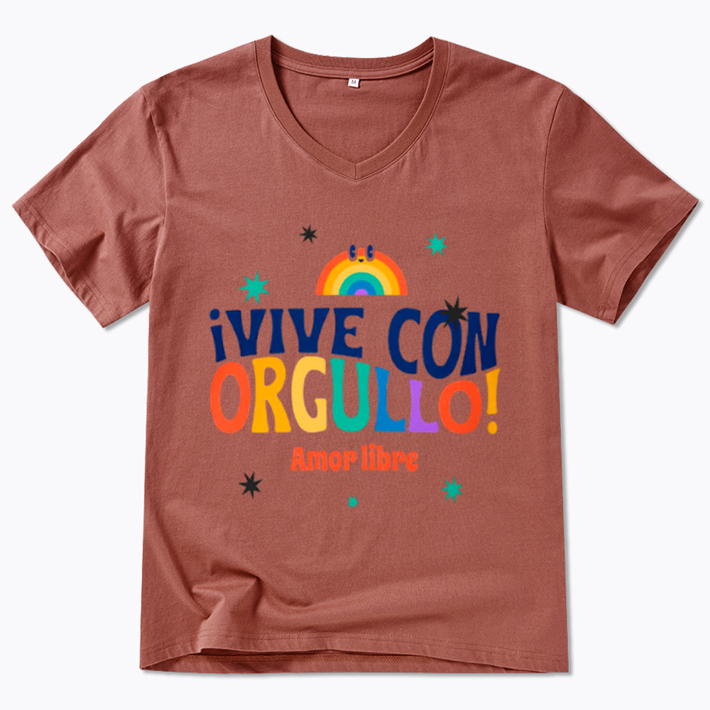 !Vive Con Orgullo! Amor Libre V-Neck Classic T-Shirt