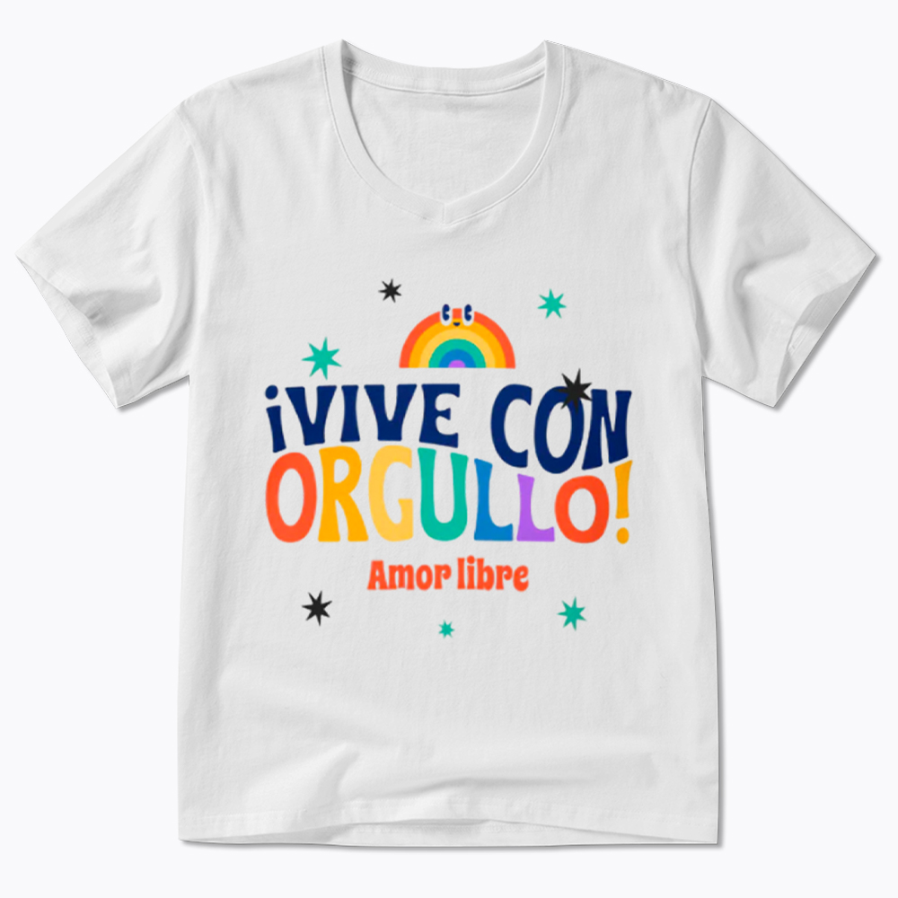 !Vive Con Orgullo! Amor Libre V-Neck Classic T-Shirt
