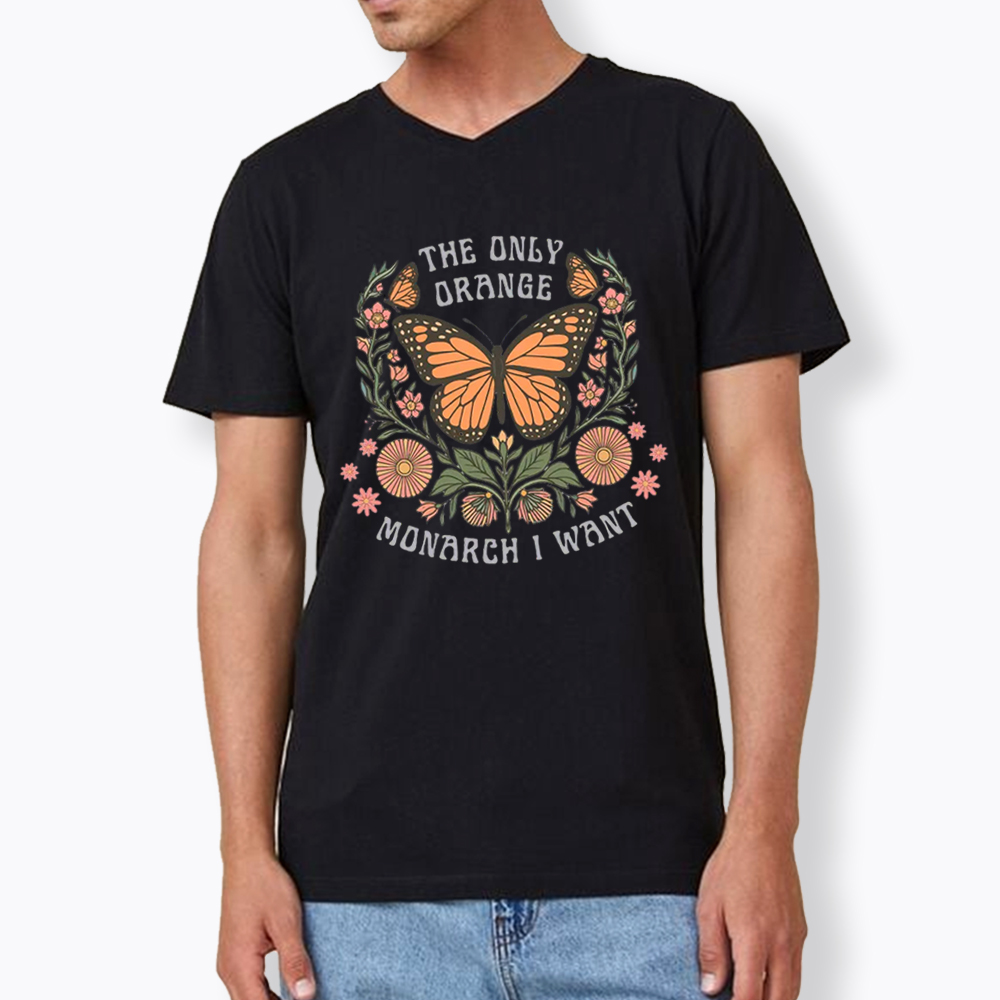The Only Orange Monarch I Want V-Neck Classic T-Shirt