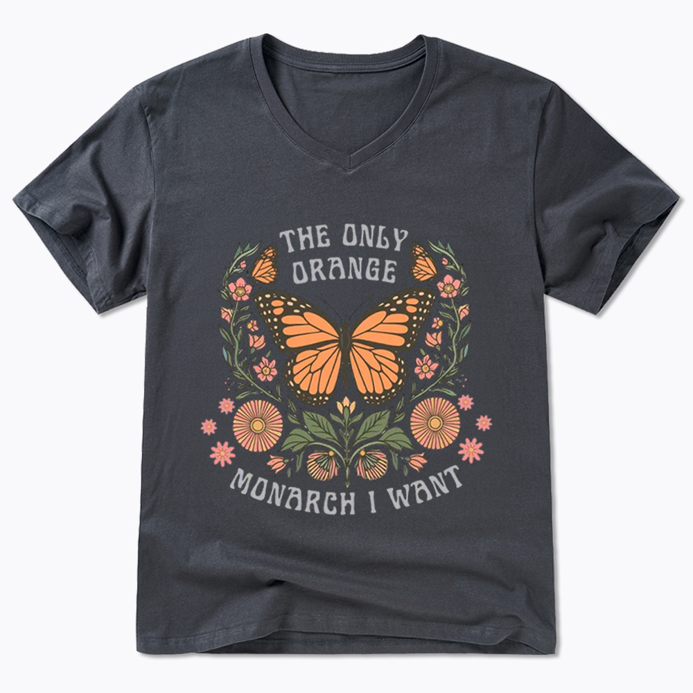 The Only Orange Monarch I Want V-Neck Classic T-Shirt