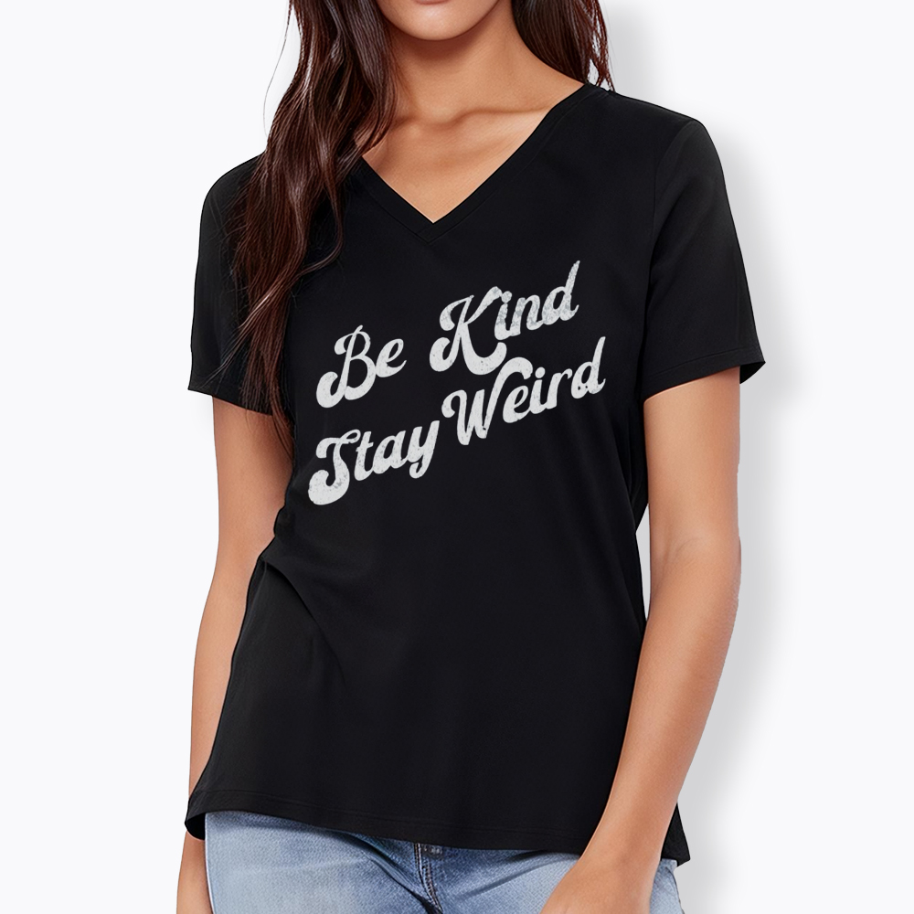 Be Kind Stay Weird V-Neck Classic T-Shirt