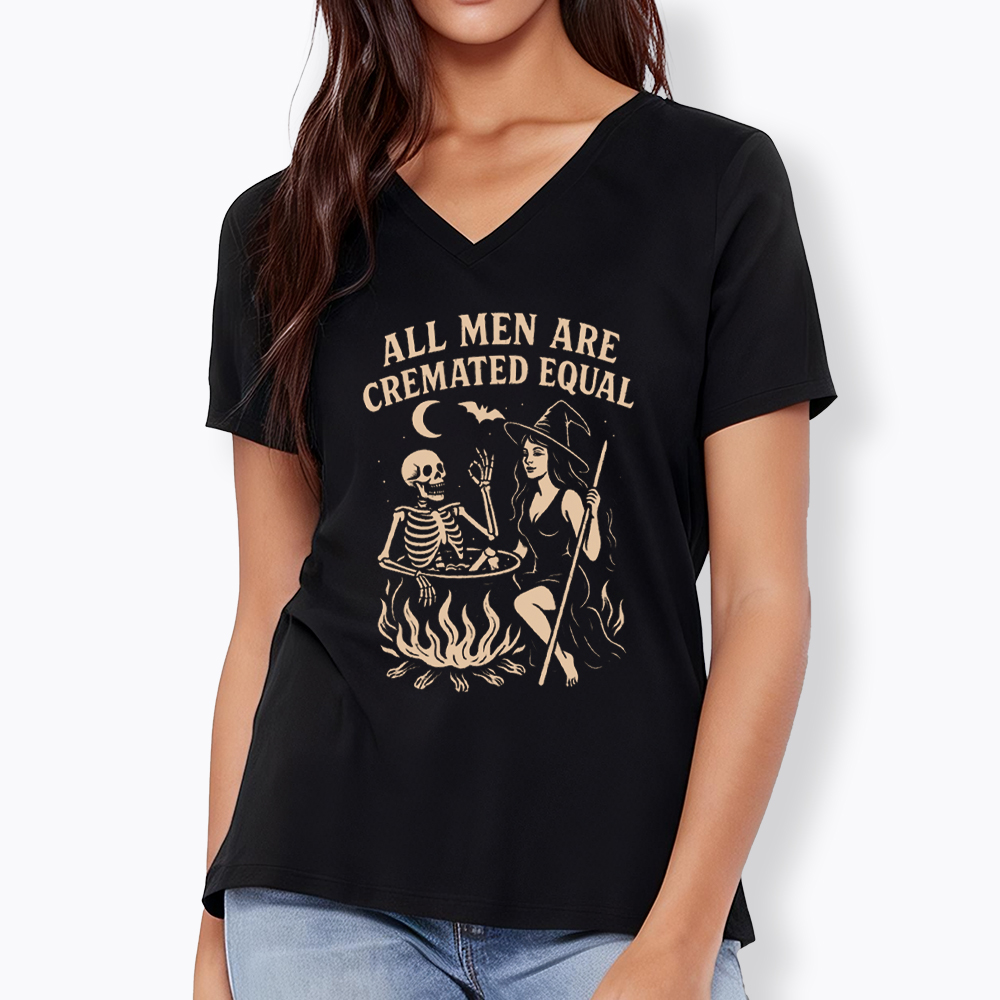 All Men Are Cremated Equal V-Neck Classic T-Shirt