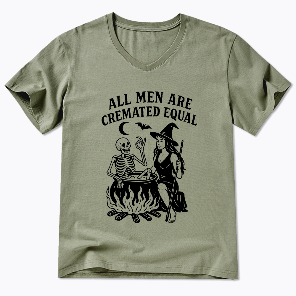 All Men Are Cremated Equal V-Neck Classic T-Shirt