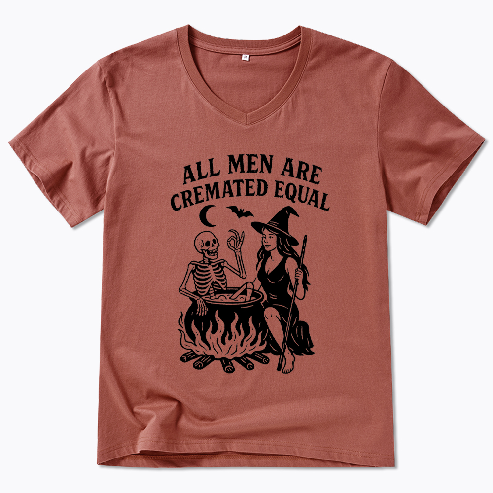All Men Are Cremated Equal V-Neck Classic T-Shirt