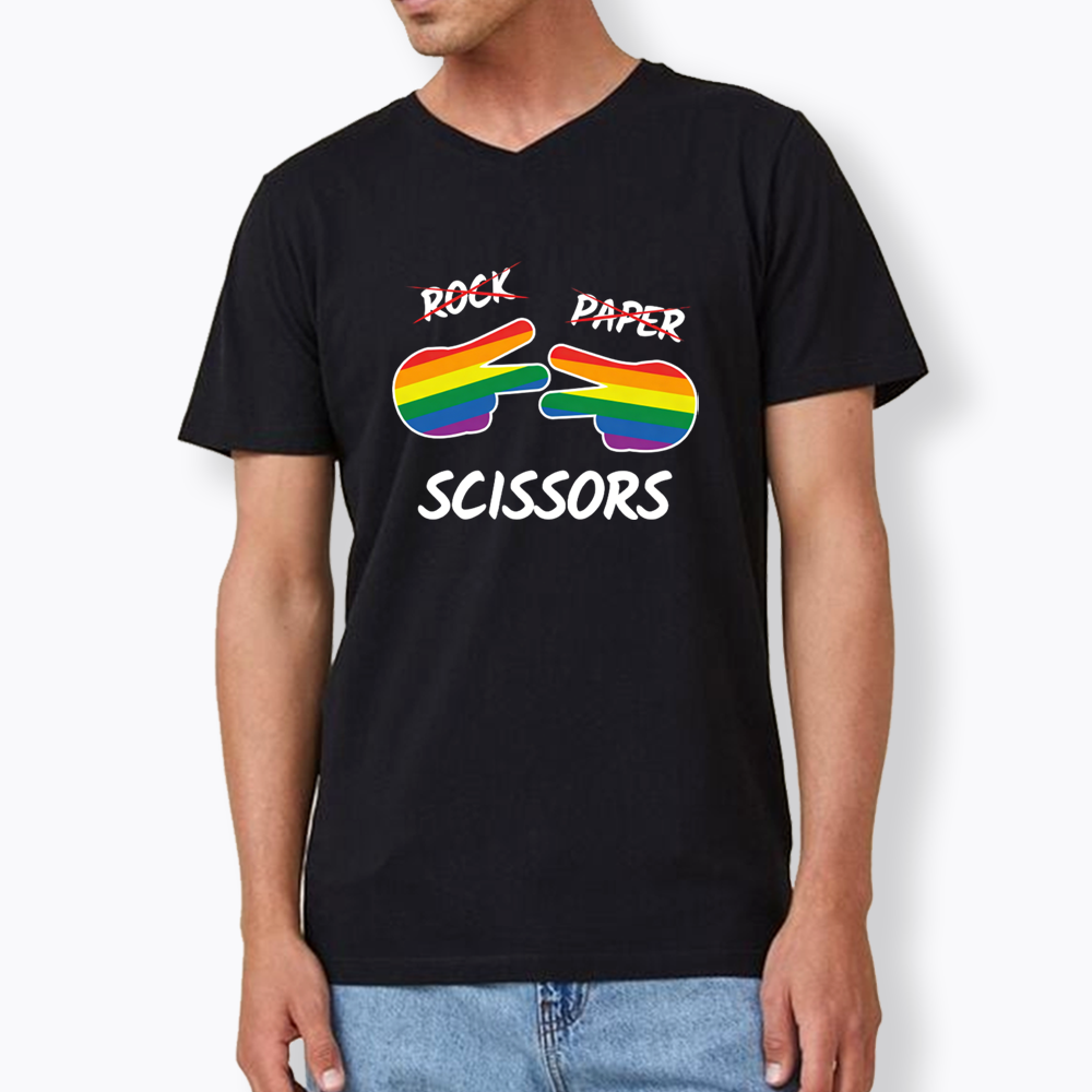 Rock Paper Scissors V-Neck Classic T-Shirt