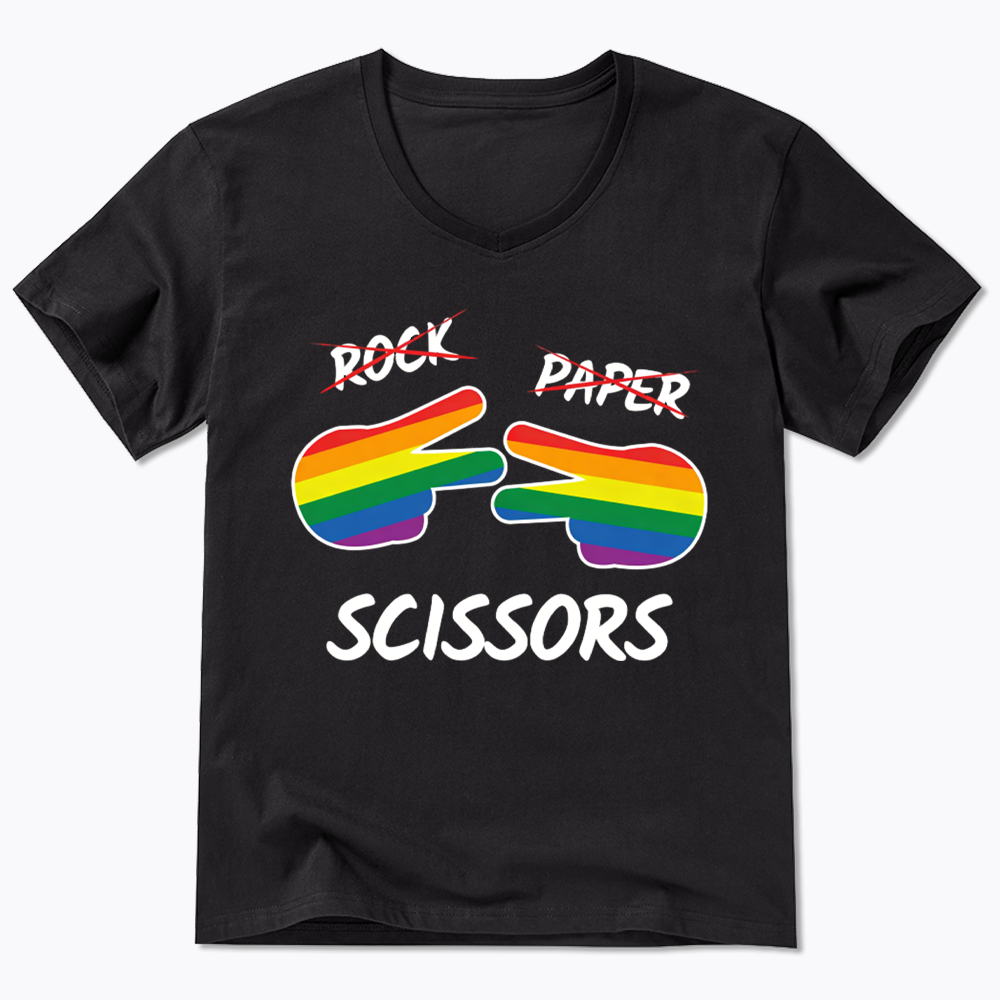 Rock Paper Scissors V-Neck Classic T-Shirt