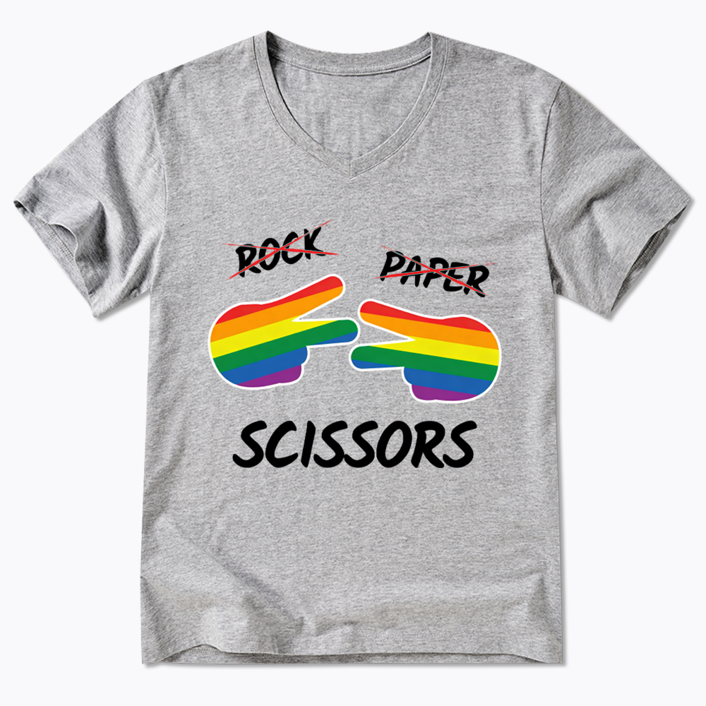 Rock Paper Scissors V-Neck Classic T-Shirt