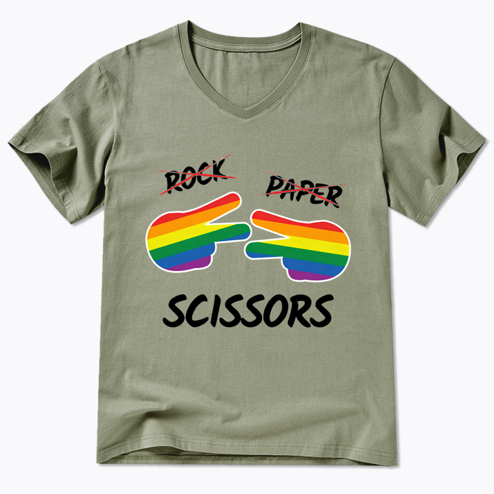 Rock Paper Scissors V-Neck Classic T-Shirt