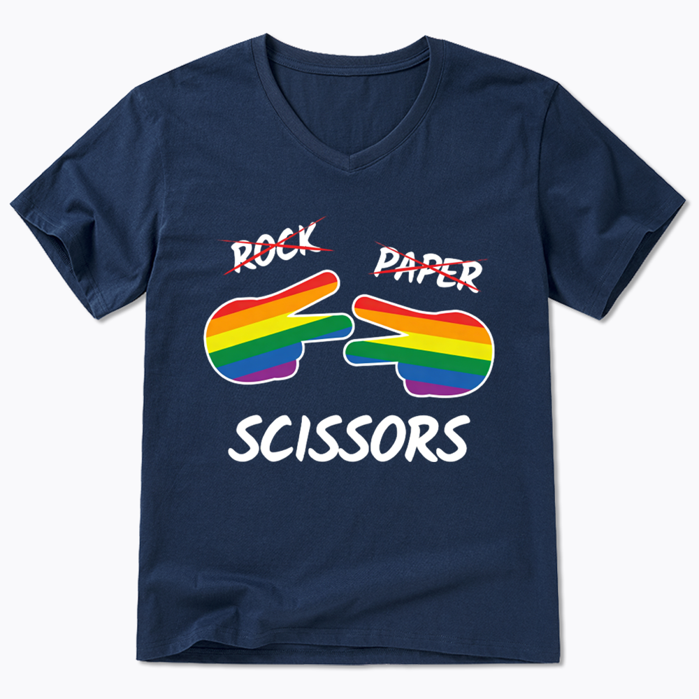 Rock Paper Scissors V-Neck Classic T-Shirt