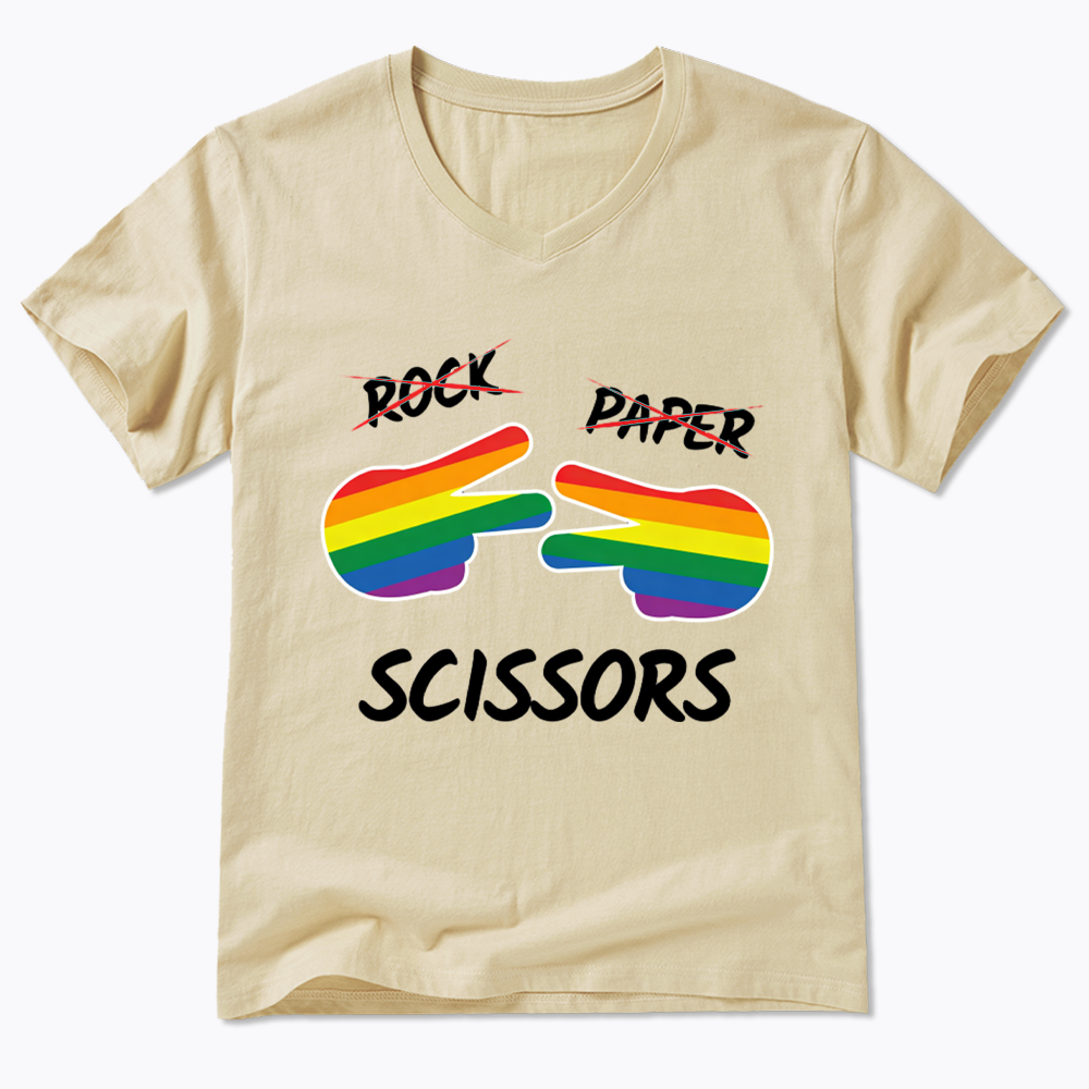 Rock Paper Scissors V-Neck Classic T-Shirt