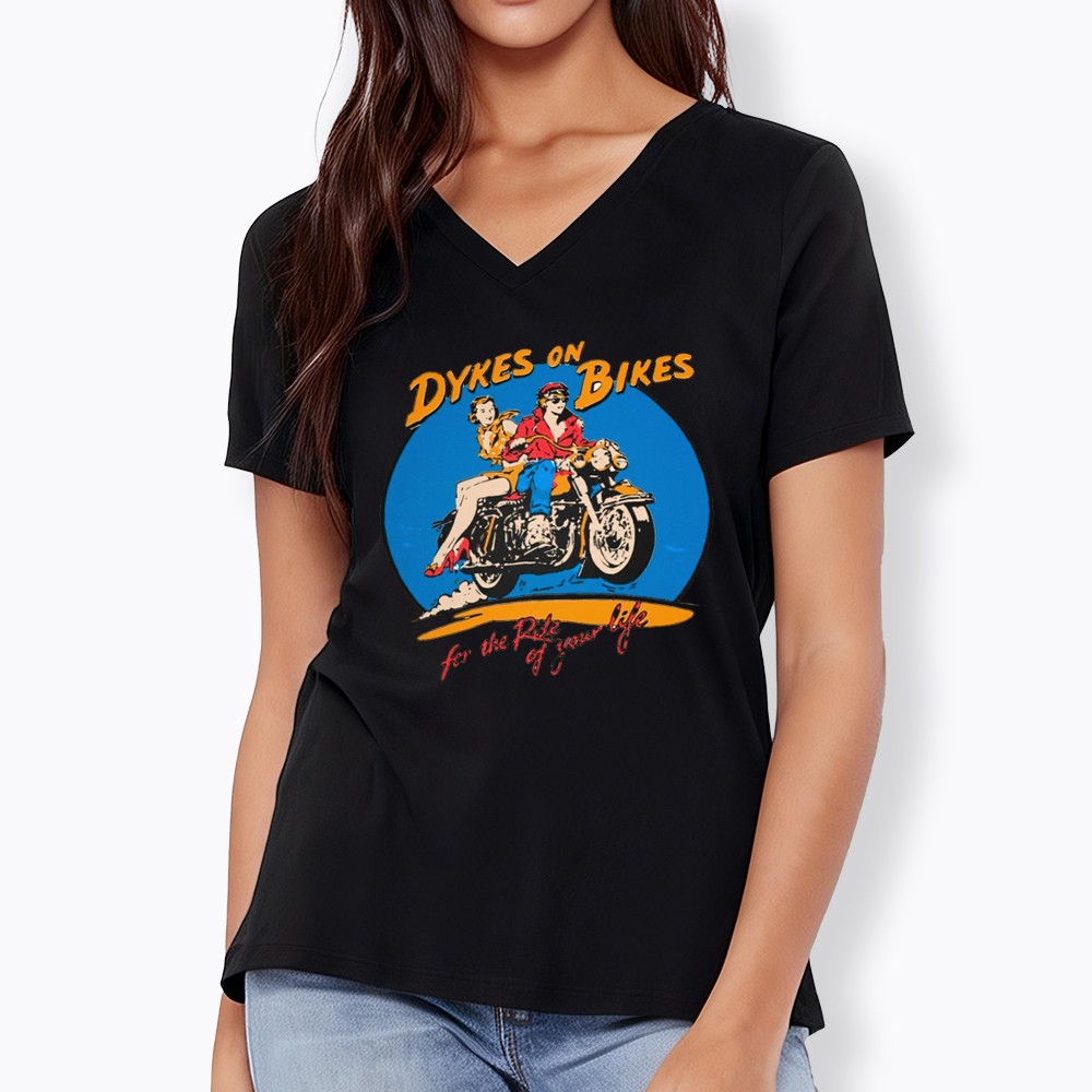 Dykes on Bikes V-Neck Classic T-Shirt