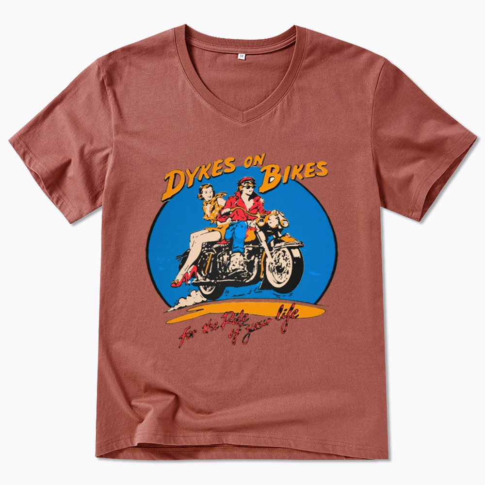 Dykes on Bikes V-Neck Classic T-Shirt