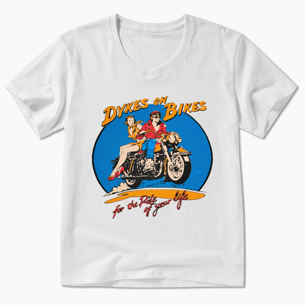 Dykes on Bikes V-Neck Classic T-Shirt
