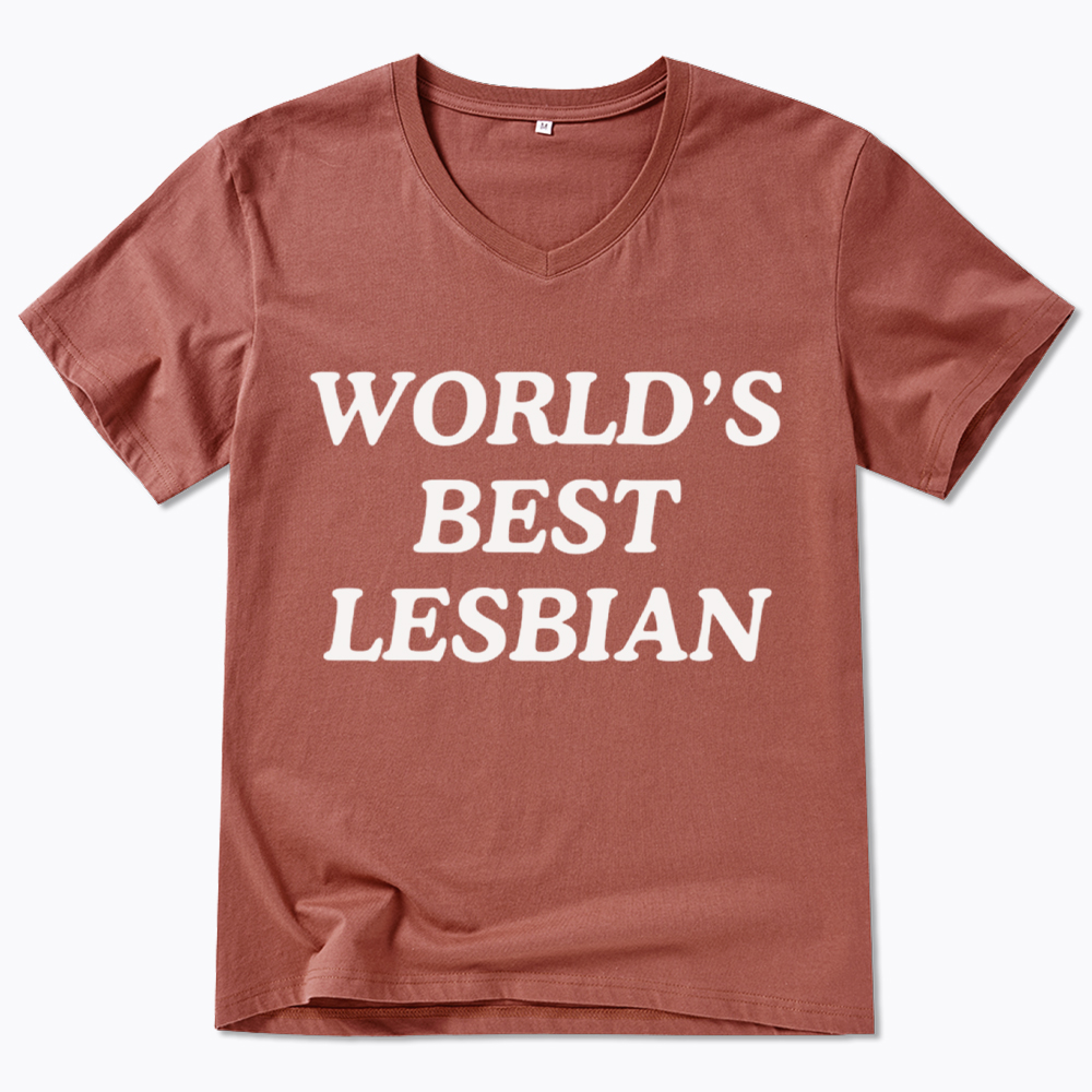 World's Best Lesbian V-Neck Classic T-Shirt