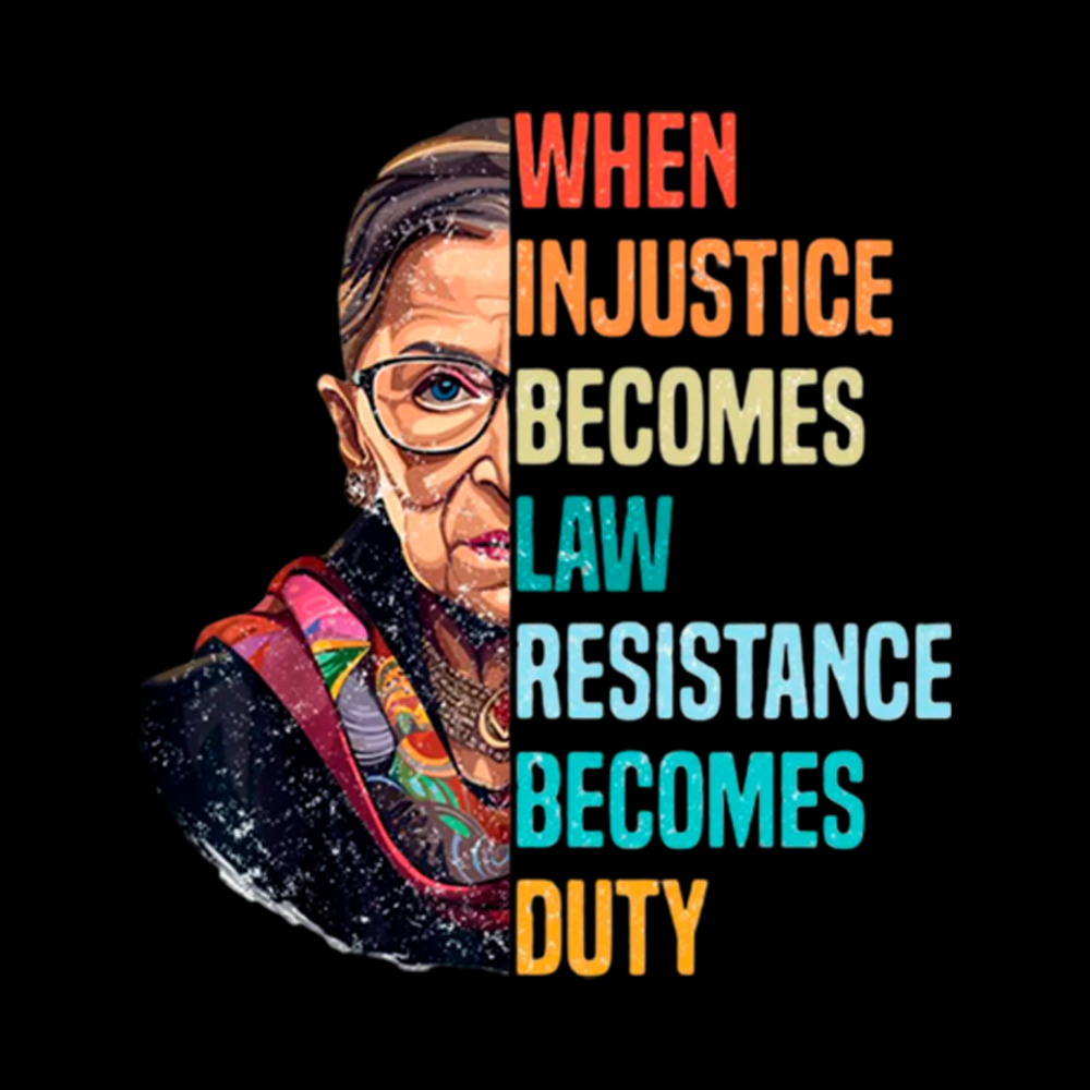 When Injustice Becomes Law Resistance Becomes Duty RBG V-Neck Classic T-Shirt