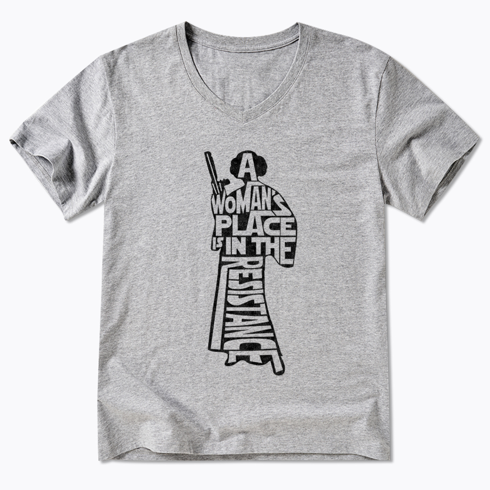 A Woman's Place is In The Resistance V-Neck Classic T-Shirt