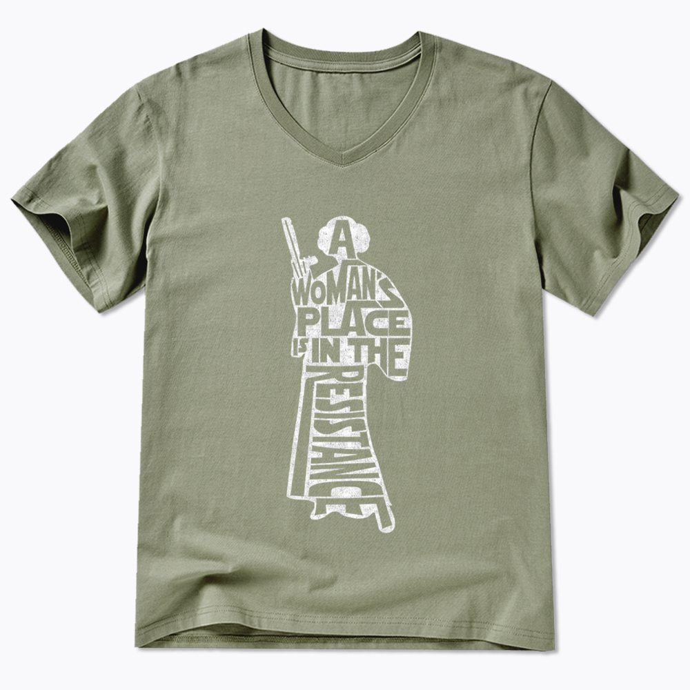 A Woman's Place is In The Resistance V-Neck Classic T-Shirt
