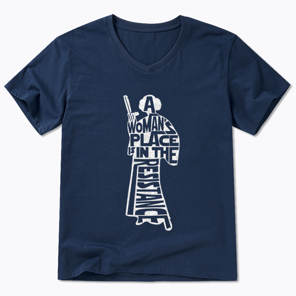 A Woman's Place is In The Resistance V-Neck Classic T-Shirt