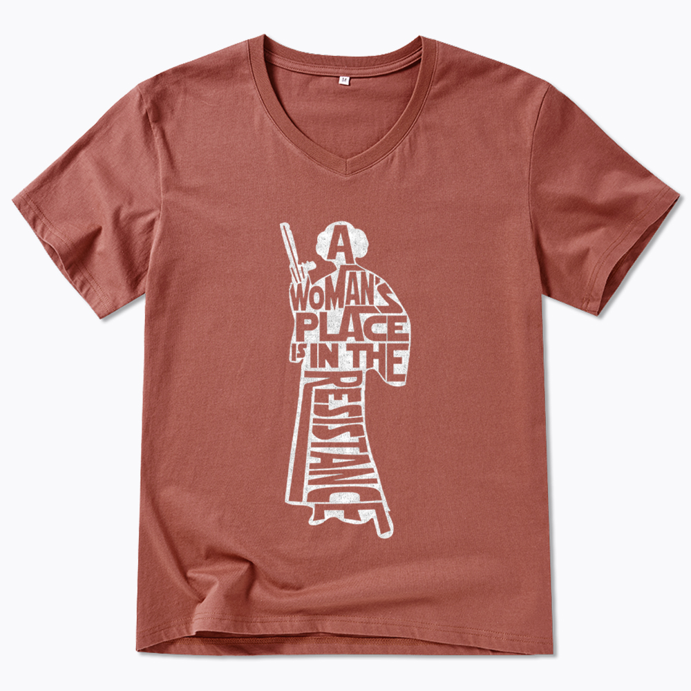 A Woman's Place is In The Resistance V-Neck Classic T-Shirt