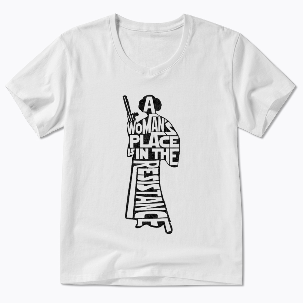 A Woman's Place is In The Resistance V-Neck Classic T-Shirt