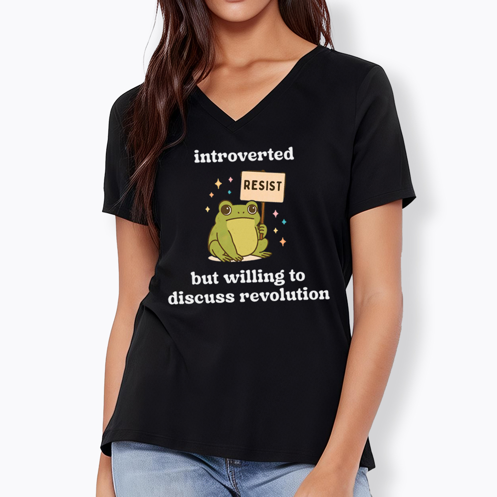 Introverted Resistance Frog V-Neck Classic T-Shirt