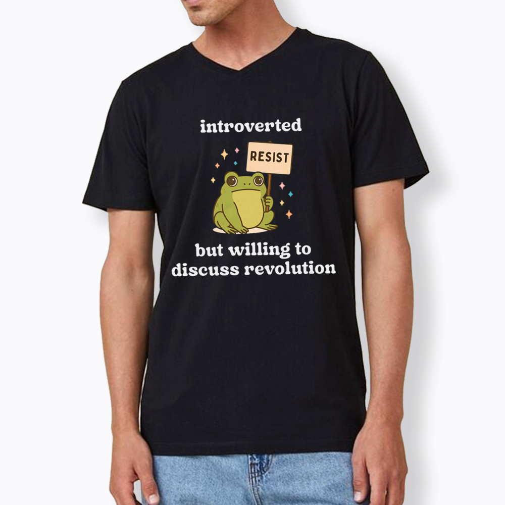 Introverted Resistance Frog V-Neck Classic T-Shirt