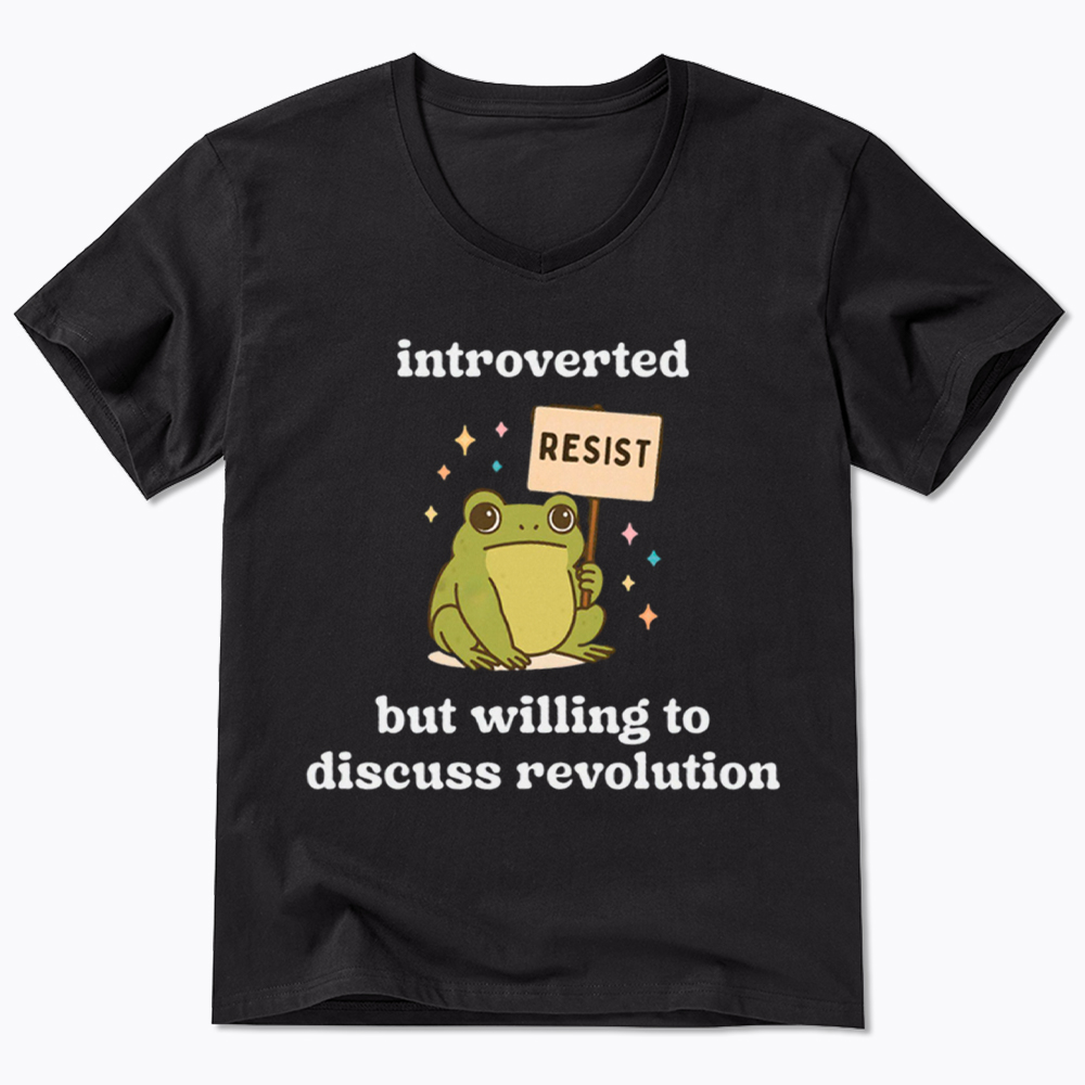 Introverted Resistance Frog V-Neck Classic T-Shirt