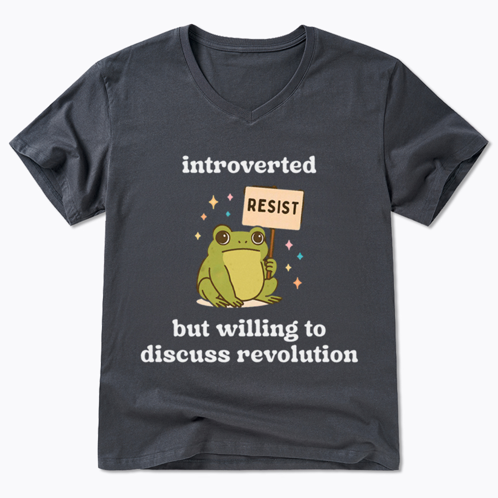 Introverted Resistance Frog V-Neck Classic T-Shirt