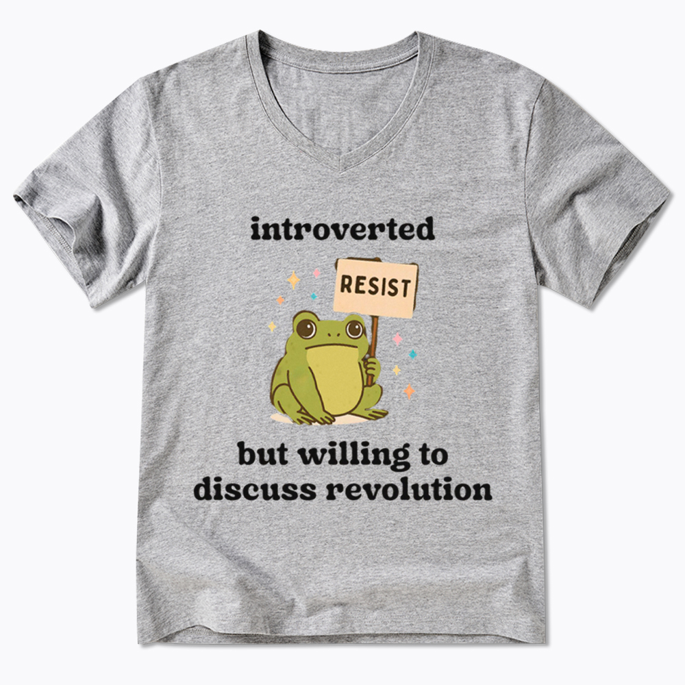 Introverted Resistance Frog V-Neck Classic T-Shirt