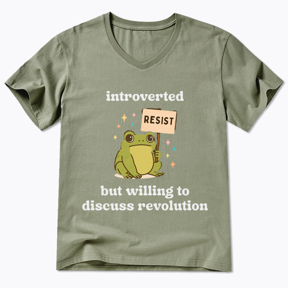Introverted Resistance Frog V-Neck Classic T-Shirt