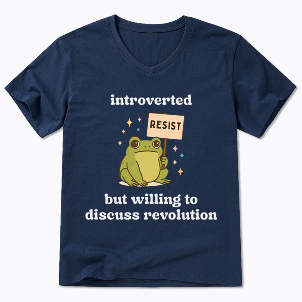 Introverted Resistance Frog V-Neck Classic T-Shirt