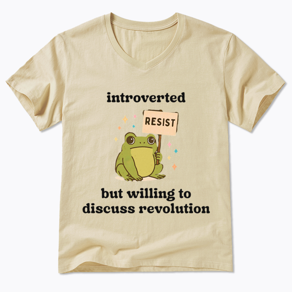 Introverted Resistance Frog V-Neck Classic T-Shirt