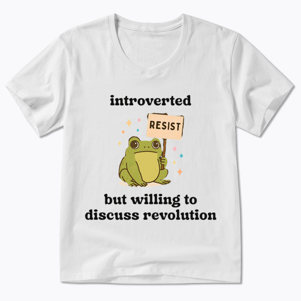 Introverted Resistance Frog V-Neck Classic T-Shirt