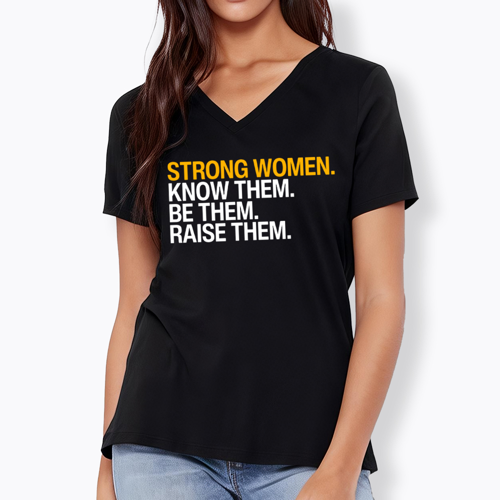 Strong Women V-Neck Classic T-Shirt