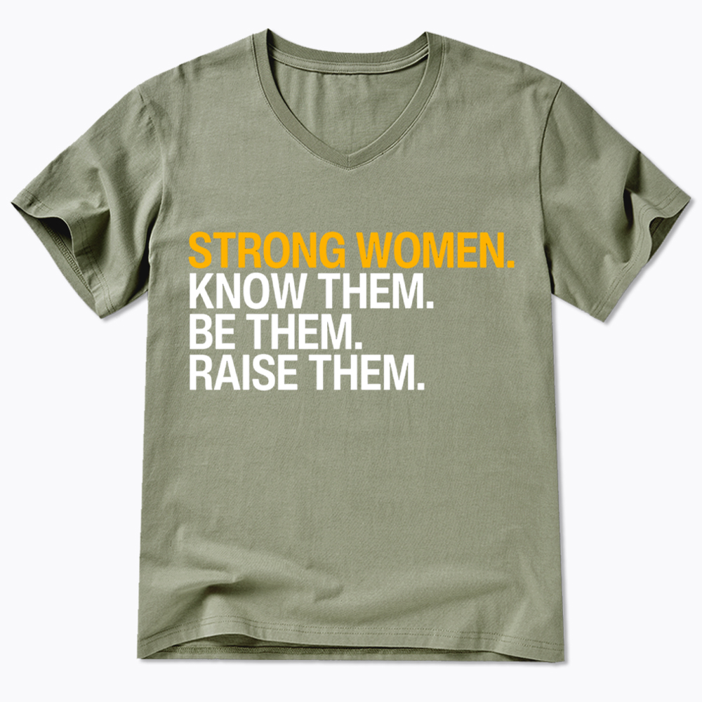 Strong Women V-Neck Classic T-Shirt