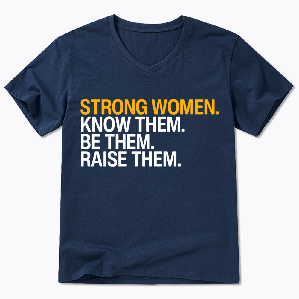 Strong Women V-Neck Classic T-Shirt