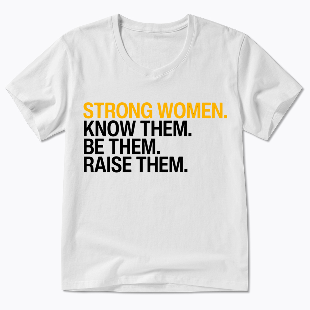 Strong Women V-Neck Classic T-Shirt