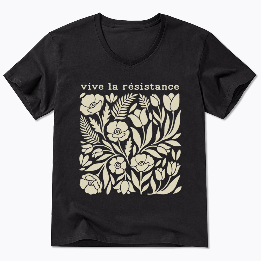 Stay Strong Floral V-Neck Classic T-Shirt