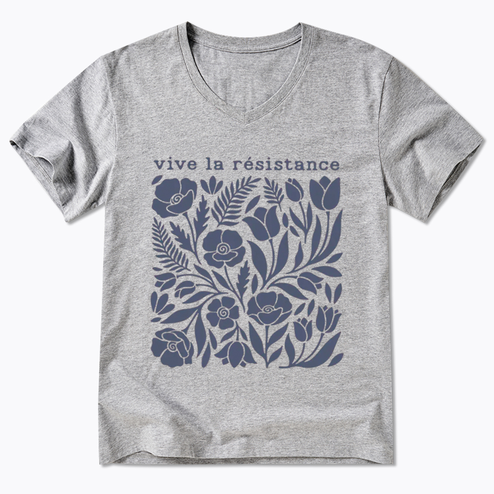 Stay Strong Floral V-Neck Classic T-Shirt