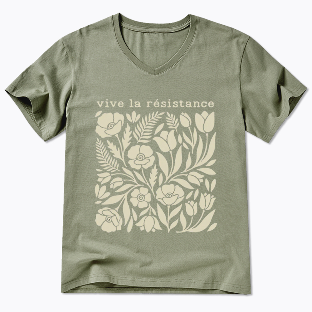 Stay Strong Floral V-Neck Classic T-Shirt