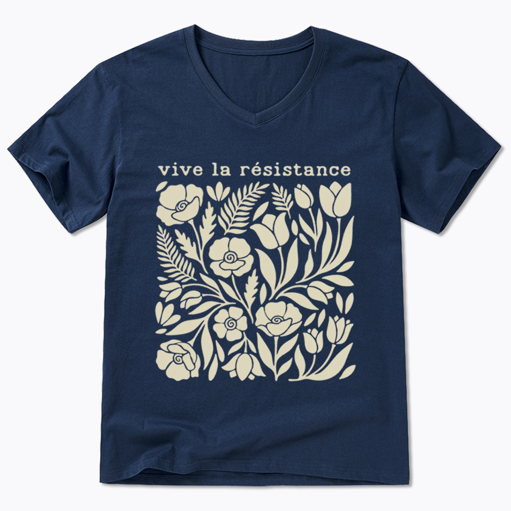 Stay Strong Floral V-Neck Classic T-Shirt