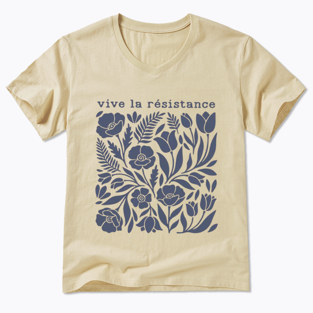 Stay Strong Floral V-Neck Classic T-Shirt