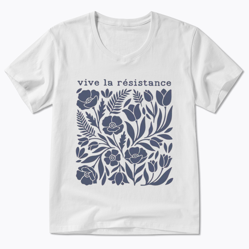 Stay Strong Floral V-Neck Classic T-Shirt