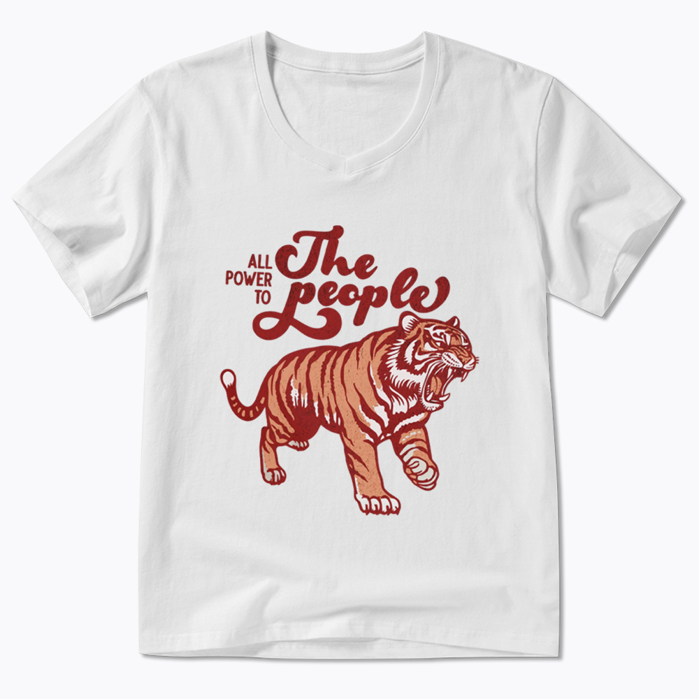 All Power To The People V-Neck Classic T-Shirt