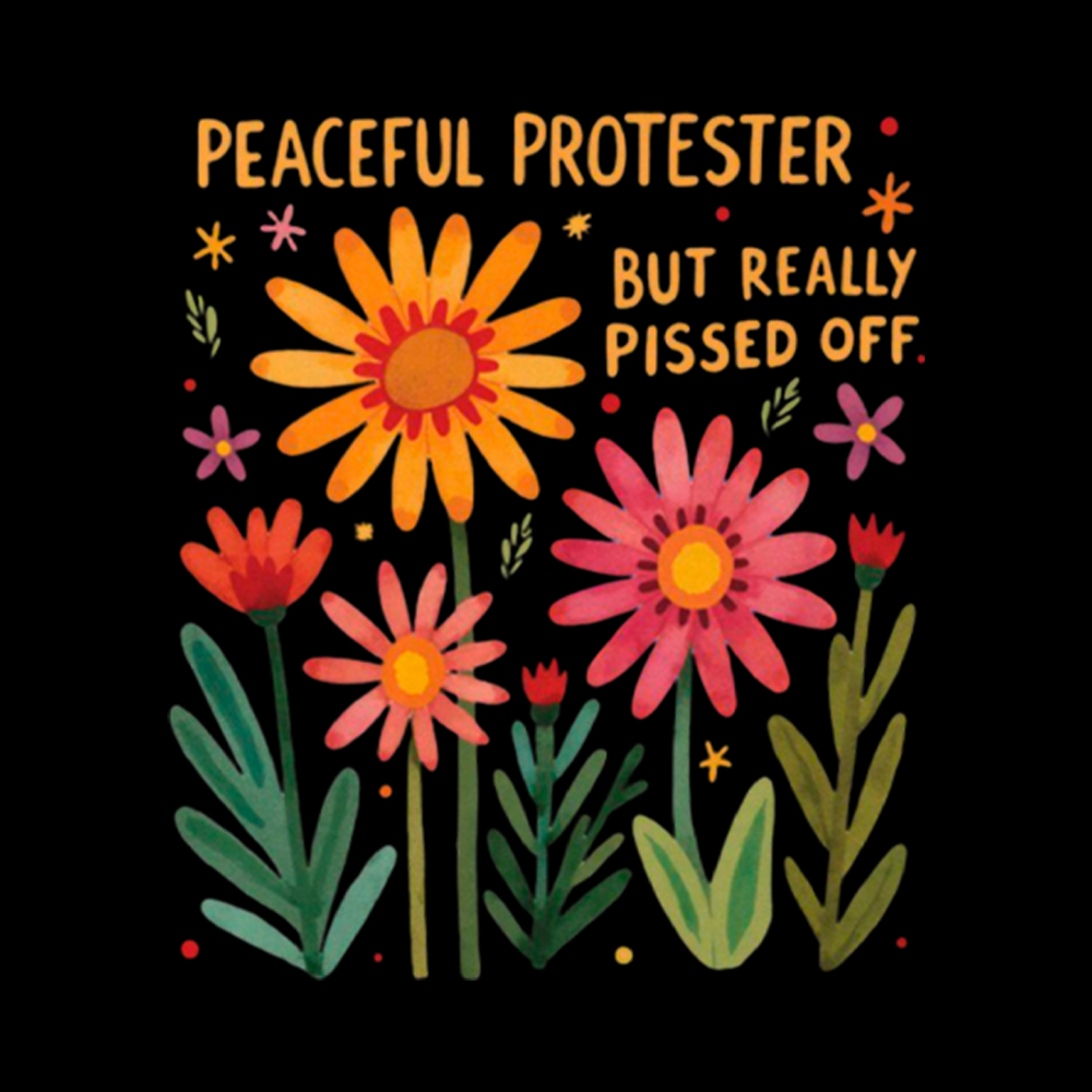 Peaceful Protester But Really Pissed Off V-Neck Classic T-Shirt