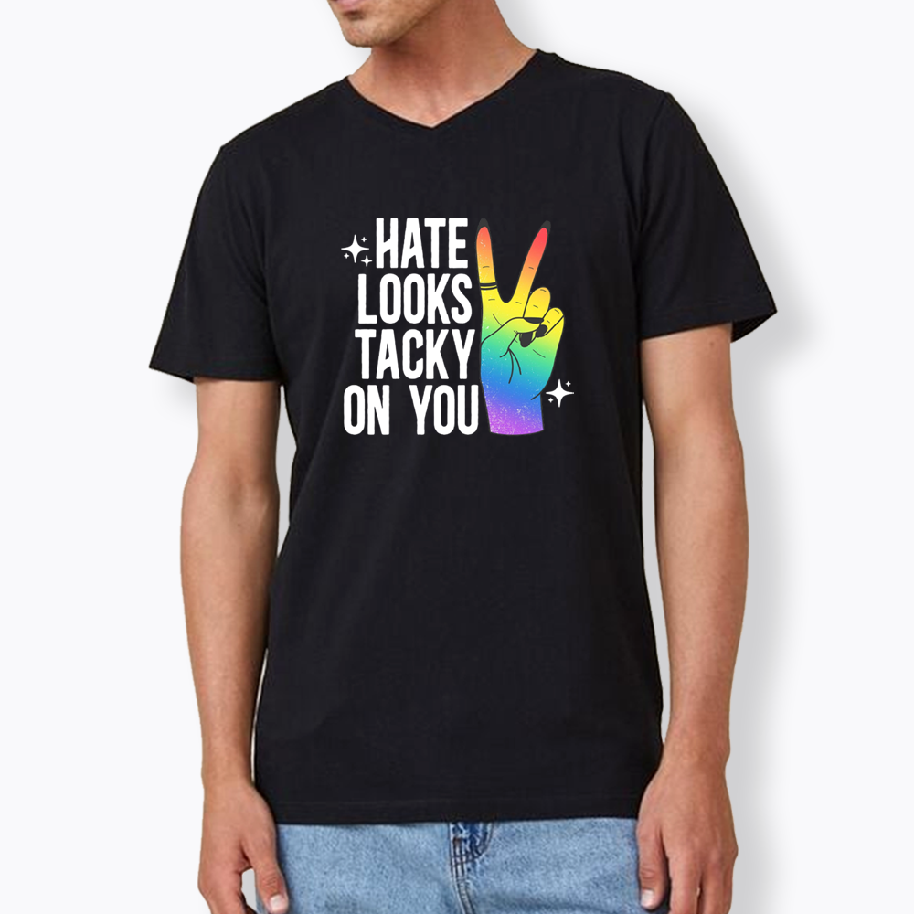 Hate Looks Tacky On You V-Neck Classic T-Shirt