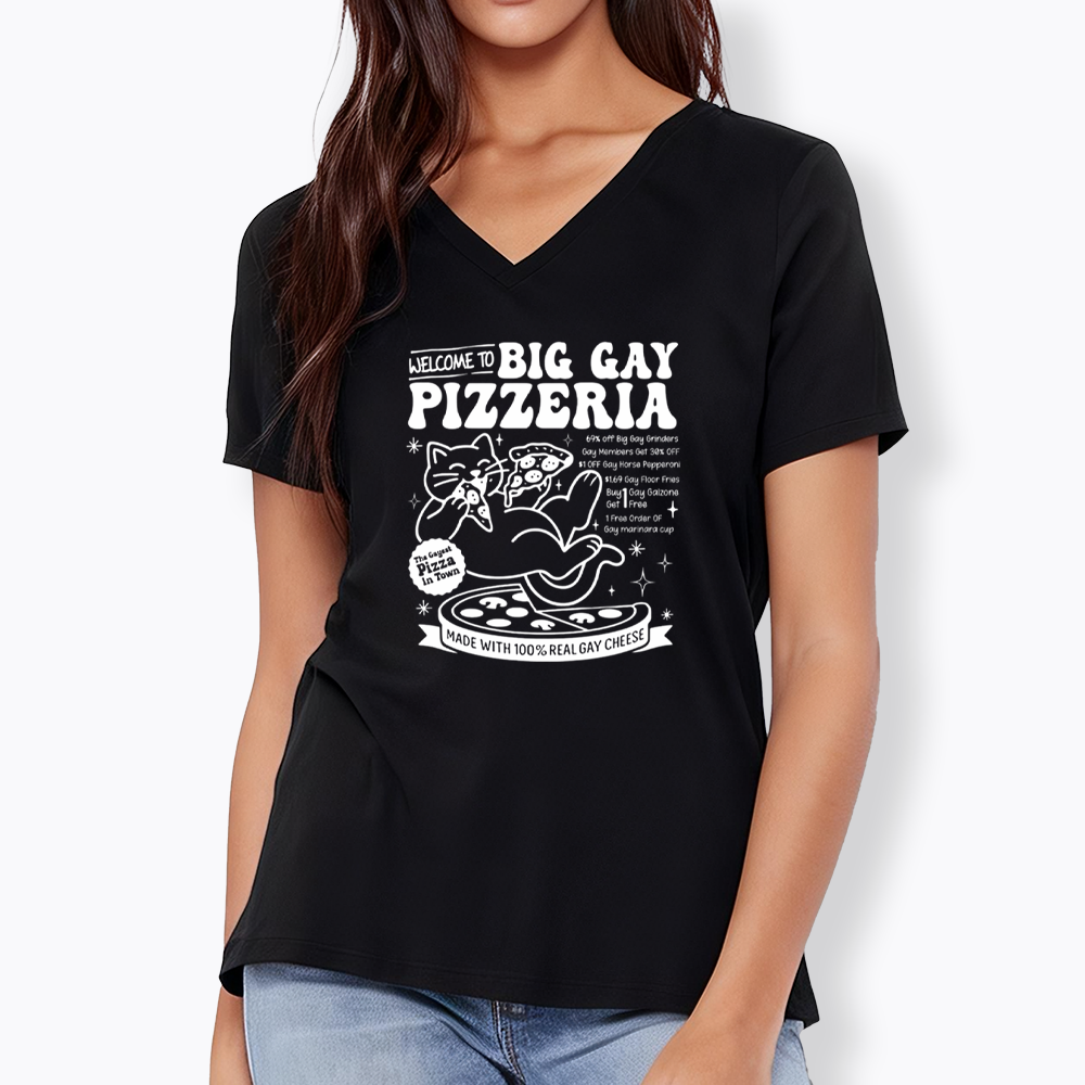 Big Gay Pizzeria V-Neck Classic T-Shirt