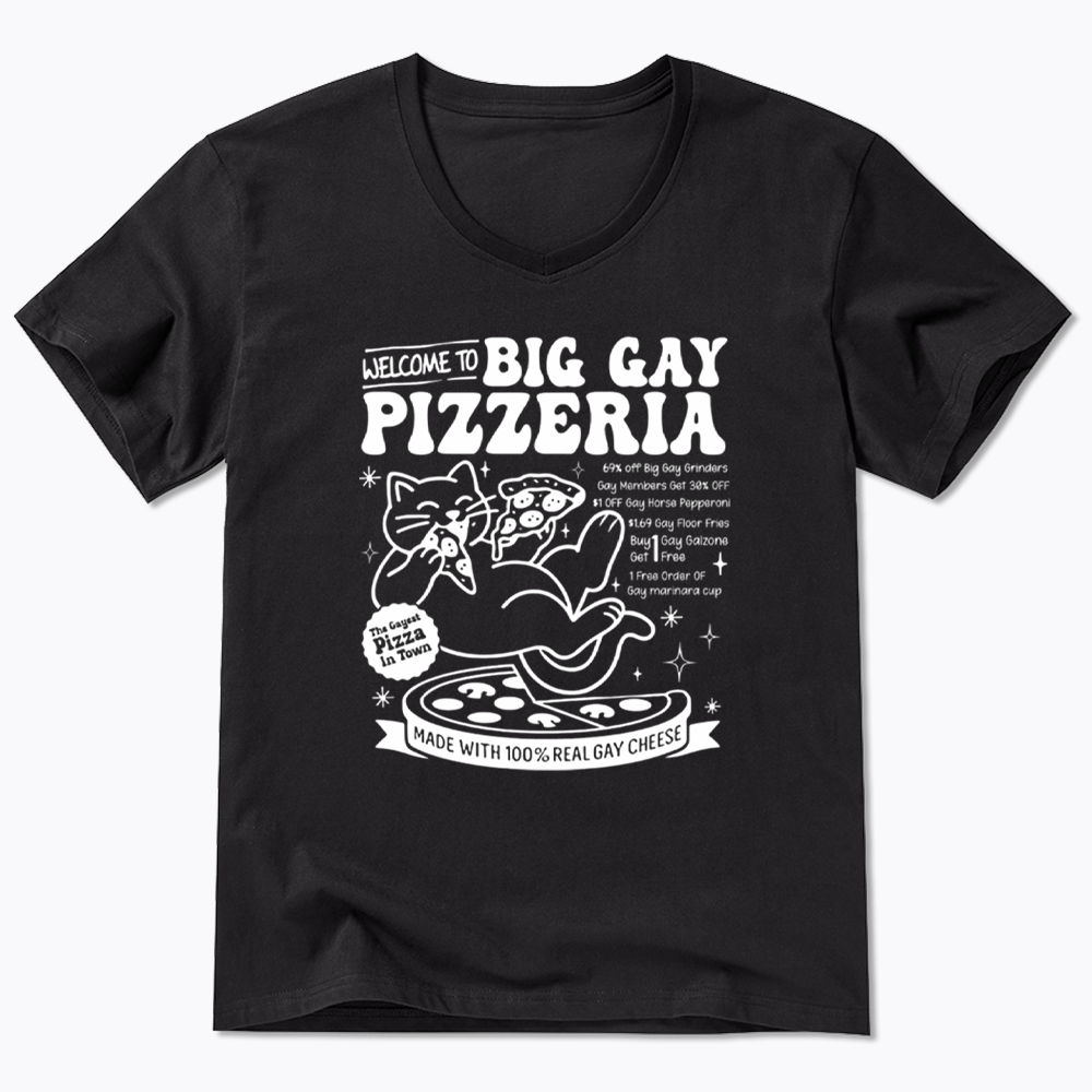 Big Gay Pizzeria V-Neck Classic T-Shirt