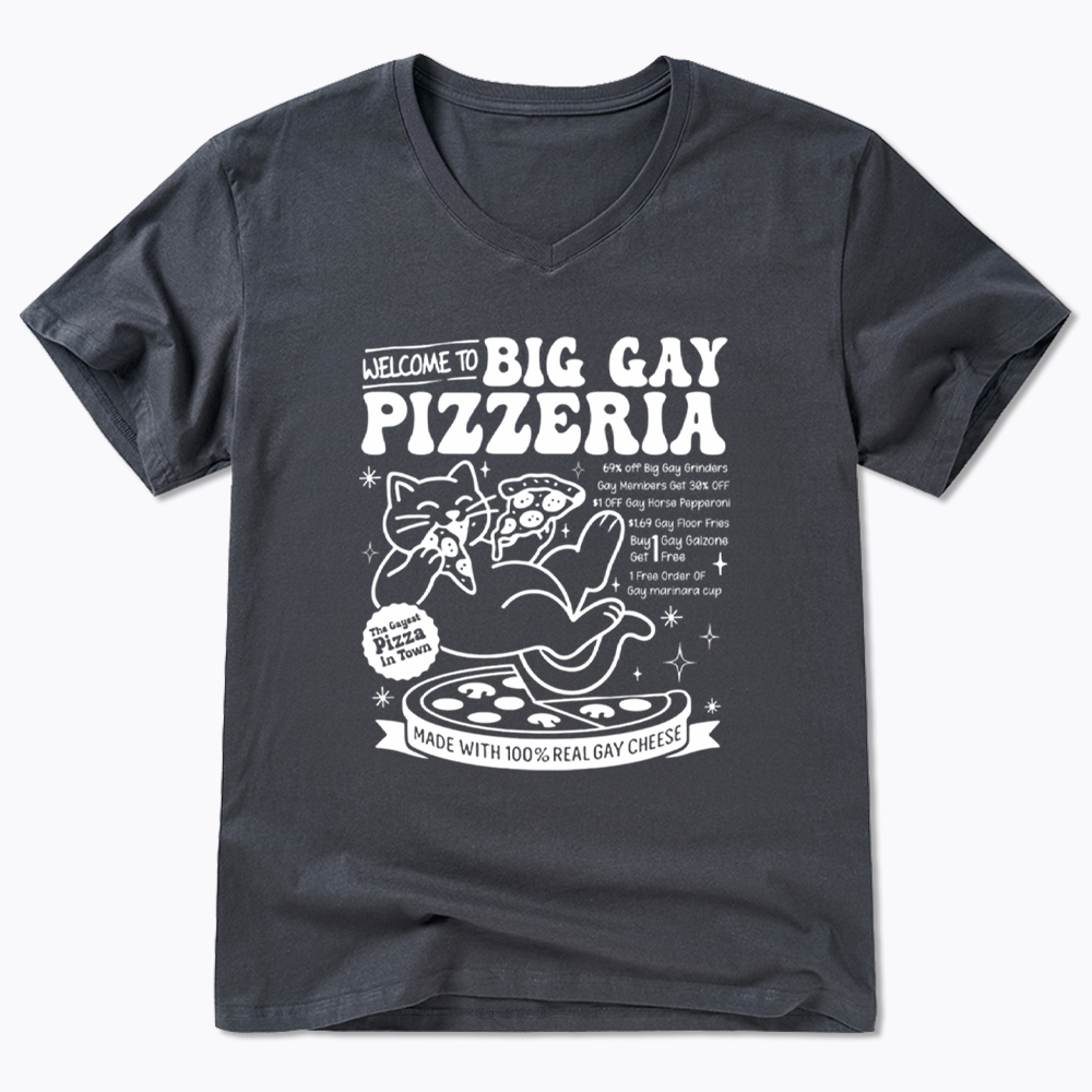 Big Gay Pizzeria V-Neck Classic T-Shirt